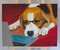 Ernest Carneado Ferreri, Beagle con gafas, 2000er, Acrylmalerei 4