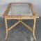 Spanish Dining Table in Bamboo with Glass Tabletop, 1980s 7