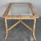 Spanish Dining Table in Bamboo with Glass Tabletop, 1980s, Image 7