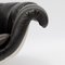 Chaise Pivotante Space Age en Cuir Noir, 1970s 3