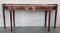 Vintage French Oval Console Table with Marquetry and Drawers, 1920 4