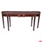 Vintage French Oval Console Table with Marquetry and Drawers, 1920 1