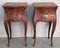 Antique Louis XV French Marquetry Nightstands with Drawers, 1900, Set of 2 1