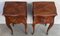 Antique Louis XV French Marquetry Nightstands with Drawers, 1900, Set of 2 2
