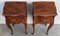 Antique Louis XV French Marquetry Nightstands with Drawers, 1900, Set of 2, Image 2