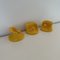 Yellow Hooks by Olaf von Bohr for Kartell, 1960s, Set of 3 1