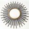 Vintage French Chaty Vallauris Sun Mirror in Steel, 1960 7