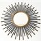 Vintage French Chaty Vallauris Sun Mirror in Steel, 1960, Image 7