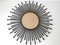 Vintage French Chaty Vallauris Sun Mirror in Steel, 1960 1