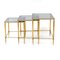 Nesting Tables in Brass and Glass from Maison Jansen, Set of 3 1
