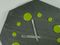 Reloj de pared vintage octagonal de pizarra, años 60, Imagen 4
