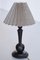 Swedish Grace Carved Wood Table Lamp with Shade by Svenskt Tenn, Sweden, 1930s 1