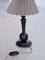 Swedish Grace Carved Wood Table Lamp with Shade by Svenskt Tenn, Sweden, 1930s 7