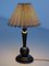 Swedish Grace Carved Wood Table Lamp with Shade by Svenskt Tenn, Sweden, 1930s 8