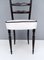 Chiavarine Stühle aus ebonisierter Buche mit Weißem Bezug, Italien, 1950er, 2er Set 10