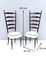 Ebonized Beech Chiavarine Chairs with White Upholstery, Italy, 1950s, Set of 2 12