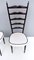Ebonized Beech Chiavarine Chairs with White Upholstery, Italy, 1950s, Set of 2, Image 9