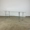 Design Console Table with Glass Shelves and Tubular Frame Legs 2