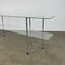 Design Console Table with Glass Shelves and Tubular Frame Legs 5