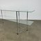 Design Console Table with Glass Shelves and Tubular Frame Legs, Image 5