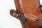 Italian Rustic Style Leather and Wood Armchair, 1950s, Image 3