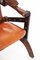 Italienischer Armlehnstuhl aus Leder & Holz im Landhausstil, 1950er 8