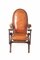 Italian Rustic Style Leather and Wood Armchair, 1950s 4