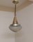 Antique Art Deco Ceiling Lamp in Brass & Glass, 1920s, Image 5