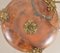 Antique French Neoclassical Alabaster, Amber Glass & Brass Flower Ormolu 6-Arm Chandelier 9