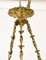 Antique French Neoclassical Alabaster, Amber Glass & Brass Flower Ormolu 6-Arm Chandelier, Image 5