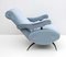 Mid-Century Modern Velvet Reclining Armchair by Nello Pini for Novarredo, 1950s 6