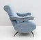 Fauteuil Inclinable Mid-Century en Velours par Nello Pini pour Novarredo, 1950s 4