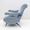 Fauteuil Inclinable Mid-Century en Velours par Nello Pini pour Novarredo, 1950s 5