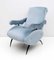 Mid-Century Modern Velvet Reclining Armchair by Nello Pini for Novarredo, 1950s 1