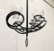 Mid-Century Danish Metal and Glass Candleholder Pendant, 1960s, Image 23