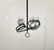 Mid-Century Danish Metal and Glass Candleholder Pendant, 1960s 17