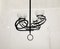 Mid-Century Danish Metal and Glass Candleholder Pendant, 1960s, Image 9