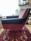 Mid-Century Armchair in Leatherette & Velvet, 1950s 3