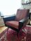 Mid-Century Armchair in Leatherette & Velvet, 1950s 1