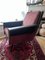 Mid-Century Armchair in Leatherette & Velvet, 1950s 4