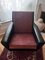 Mid-Century Armchair in Leatherette & Velvet, 1950s 6