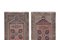 Small Turkish Distressed Red Oushak Rugs, Set of 2 3