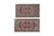Small Turkish Distressed Red Oushak Rugs, Set of 2, Image 2