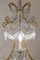 Lampadario Maria Teresa a 6 luci in ferro dorato e pendenti, anni '50, Immagine 9