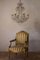 Lampadario Maria Teresa a 6 luci in ferro dorato e pendenti, anni '50, Immagine 10