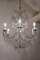 Maria Teresa Chandelier with 6 Lights in Gilt Iron and Pendant Drops, 1950s 7