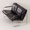 Sofá de cuero negro de Preben Fabricius para Walter Knoll, años 90, Imagen 6