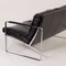 Sofá de cuero negro de Preben Fabricius para Walter Knoll, años 90, Imagen 4