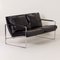 Sofá de cuero negro de Preben Fabricius para Walter Knoll, años 90, Imagen 14