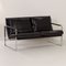 Sofá de cuero negro de Preben Fabricius para Walter Knoll, años 90, Imagen 13